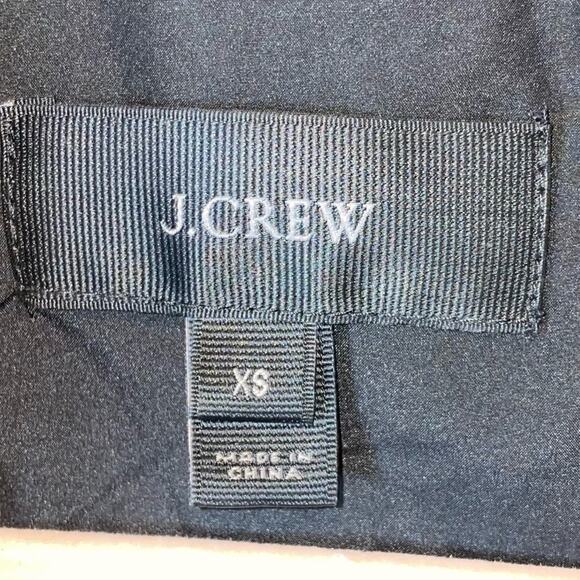 J.Crew Black Diamond Down Quilted Puffer Vest XS Gold Snap Zip Front - Picture 3 of 6